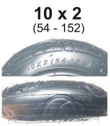 Шина (покрышка) 10 х 2 (54 - 152) кольца для детской коляски