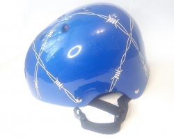 Шлем защитный для скейтбордиста роллера велосипедиста синий